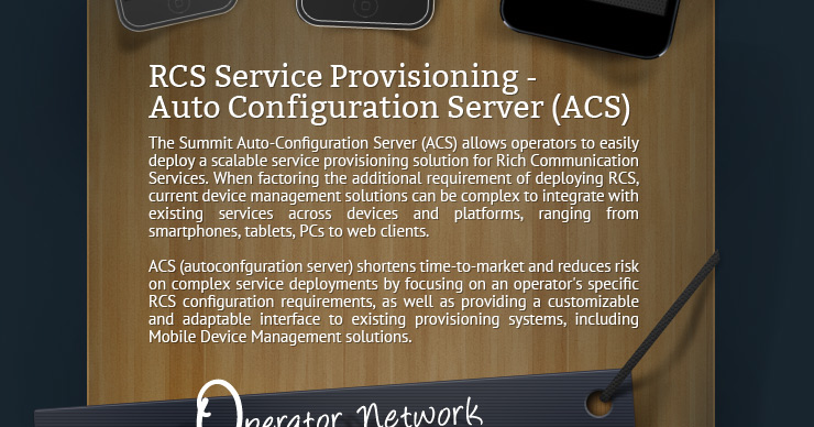 RCS Service Provisioning Auto Configuration Server (ACS)
