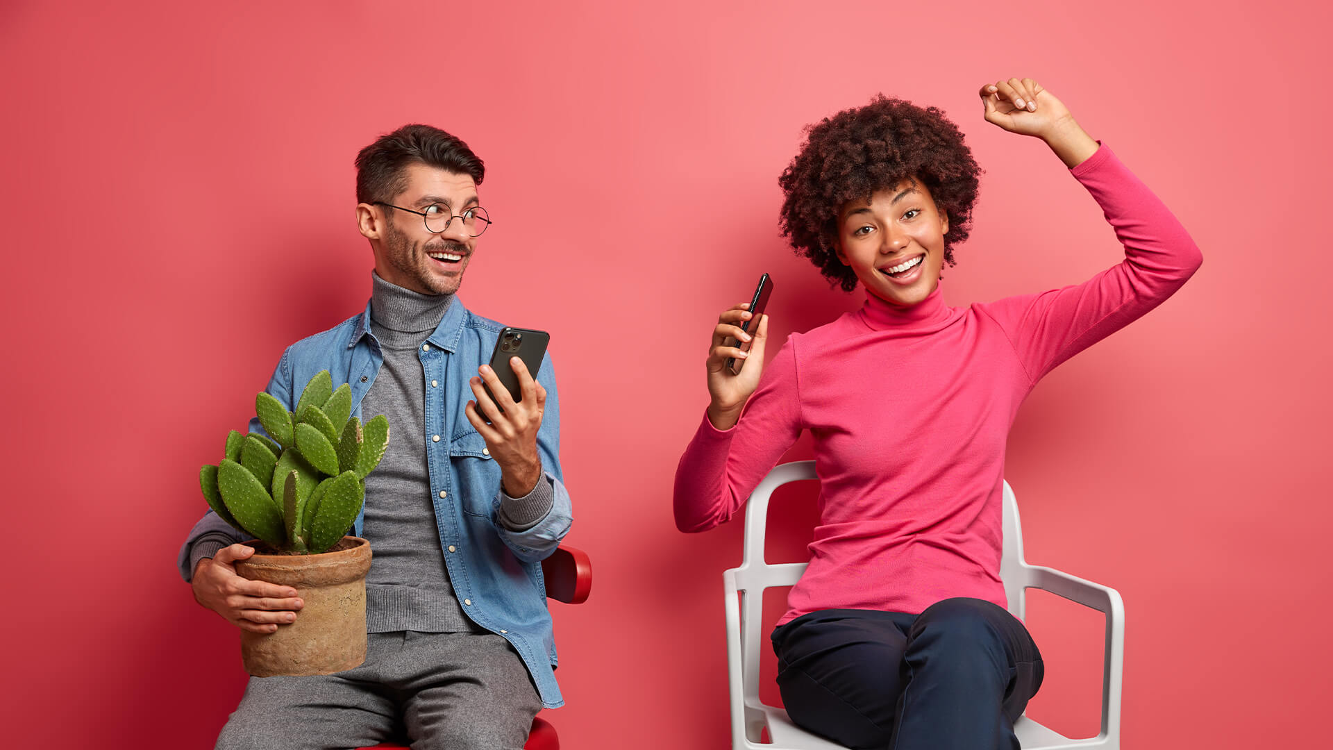 Friends sharing a mobile experience together at a live event