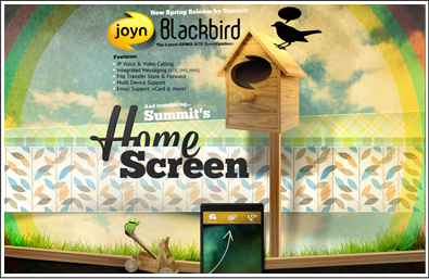 joyn Blackbird - HomeScreen